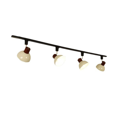 Modern Adjustable Wood Accent Track Light