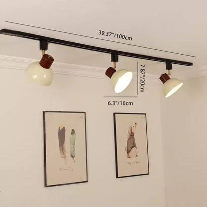 Modern Adjustable Wood Accent Track Light