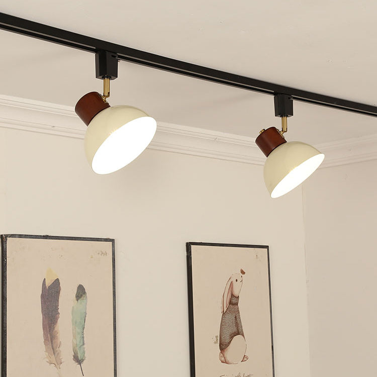 Modern Adjustable Wood Accent Track Light