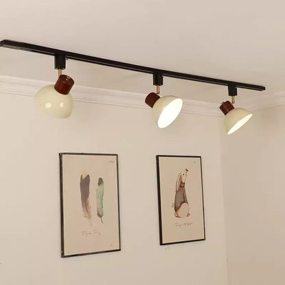 Modern Adjustable Wood Accent Track Light