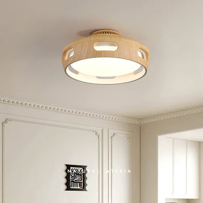 Modern Bladeless LED Ceiling Fan Light