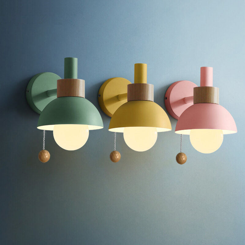 Colorful Macaron Globe Wall Light
