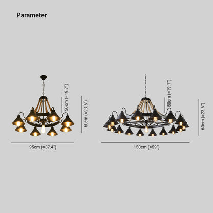 Industrial Metal Chandelier