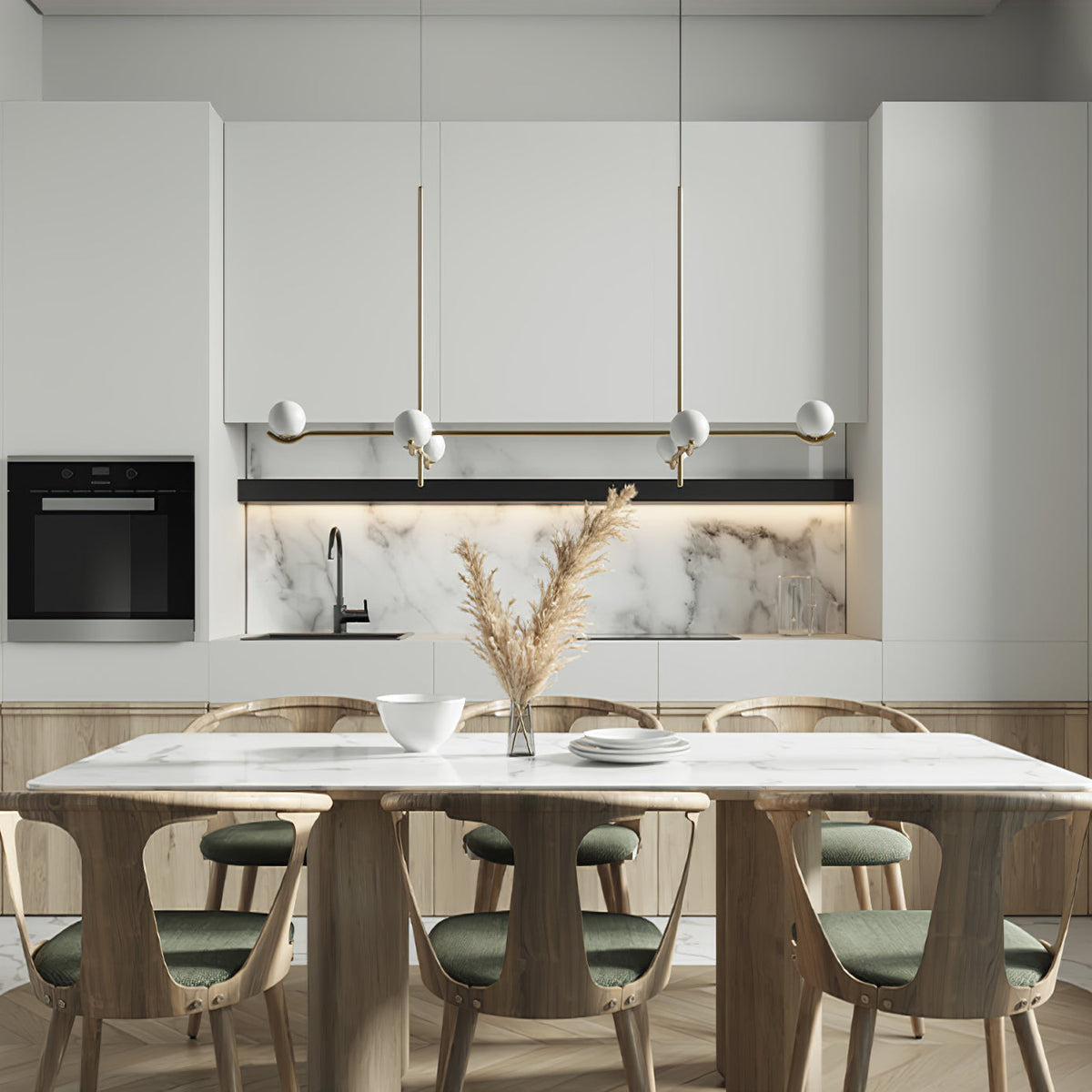 Sleek Multi Head Pendant Light