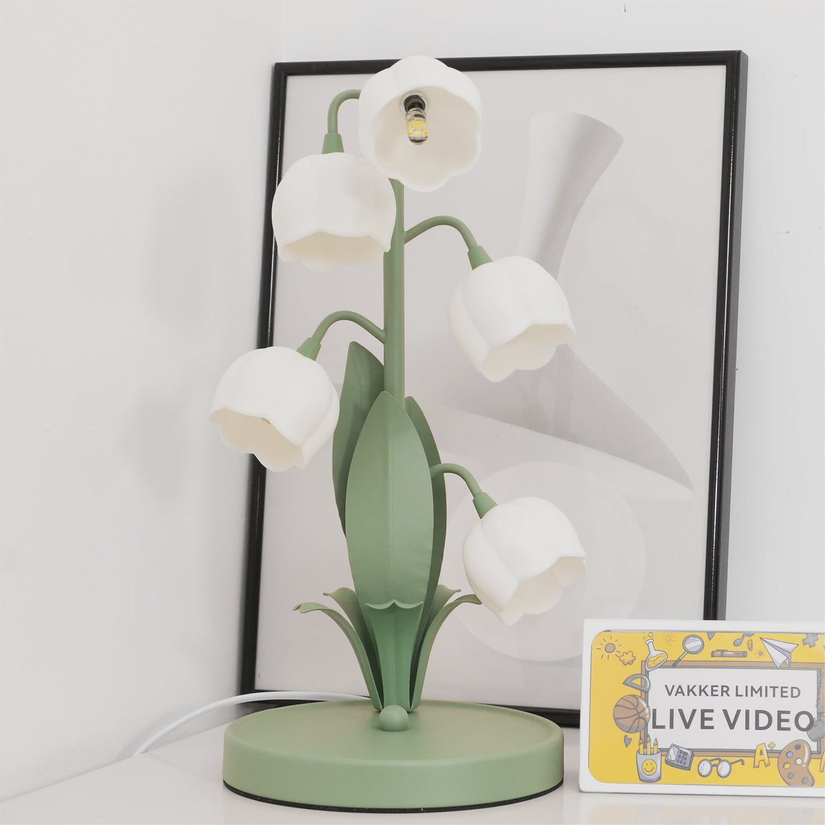 Orchid Glow Bell Table Lamp