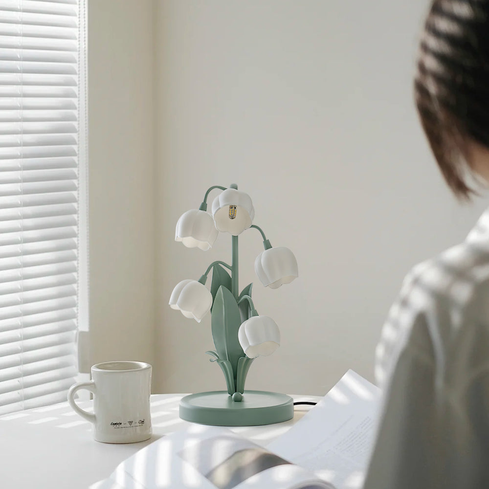 Orchid Glow Bell Table Lamp