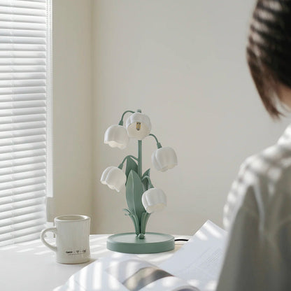 Orchid Glow Bell Table Lamp