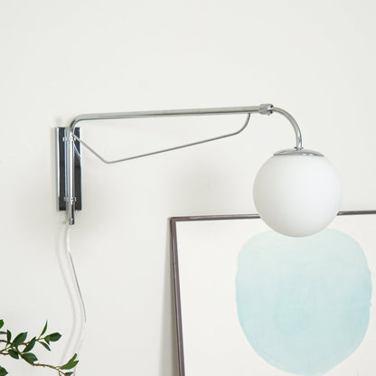 Adjustable Arm Plug-In Wall Light
