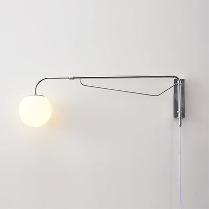 Adjustable Arm Plug-In Wall Light