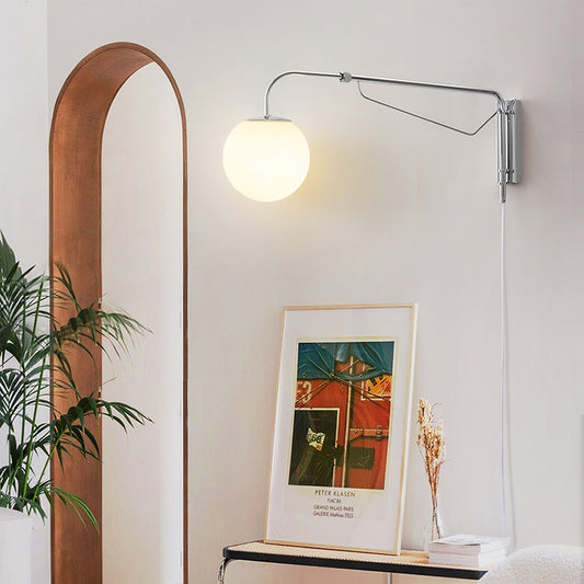 Adjustable Arm Plug-In Wall Light