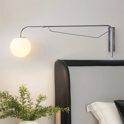 Adjustable Arm Plug-In Wall Light