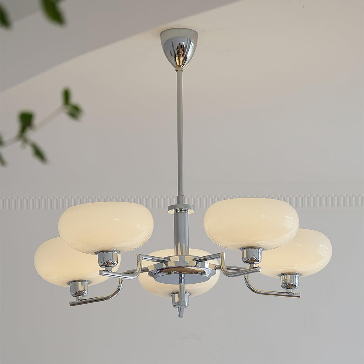 Modern Globe Brass Chandelier