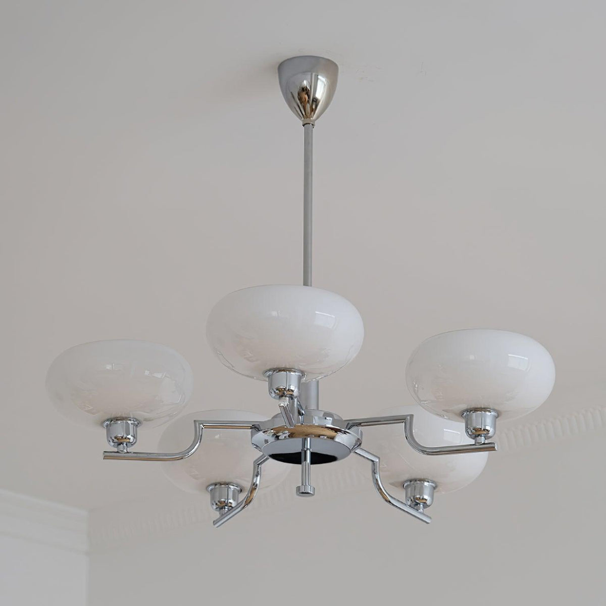 Modern Globe Brass Chandelier