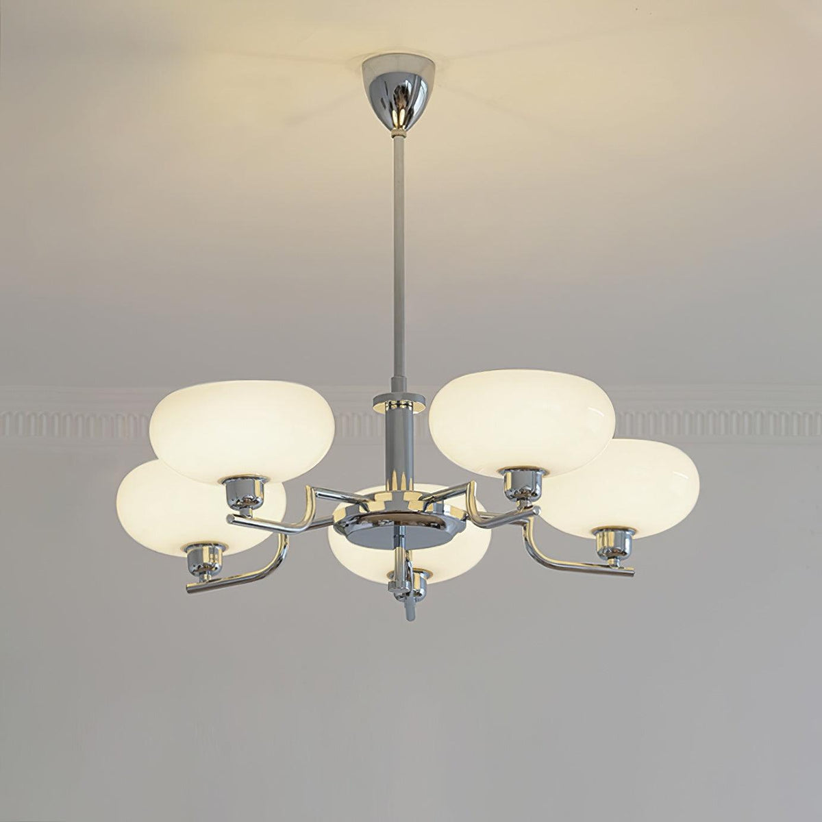 Modern Globe Brass Chandelier