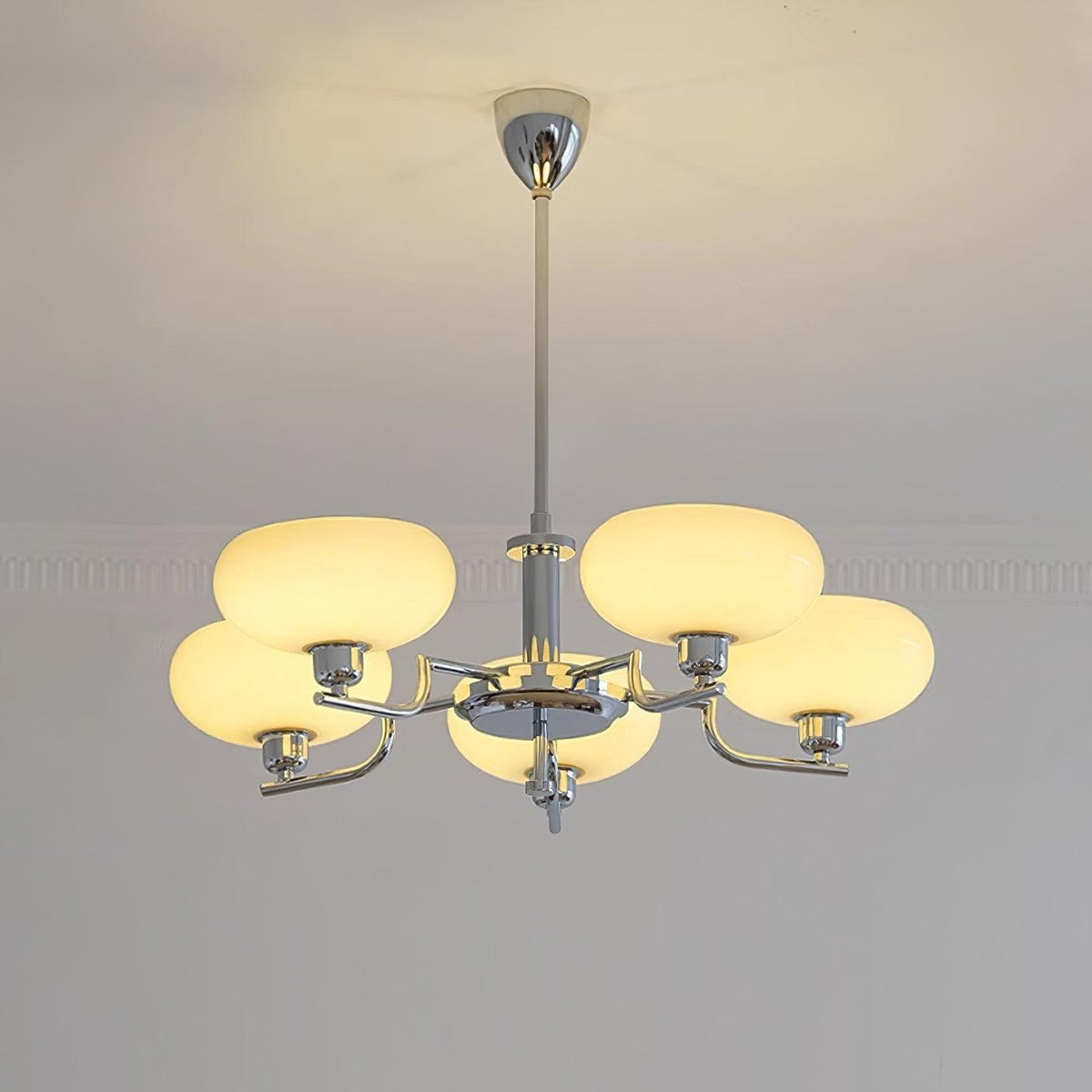 Modern Globe Brass Chandelier