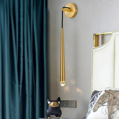 Aquila Brass Tube Wall Lamp