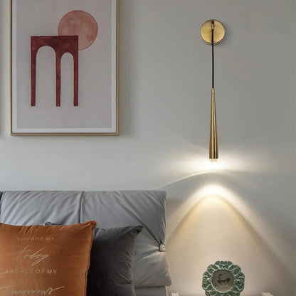 Aquila Brass Tube Wall Lamp