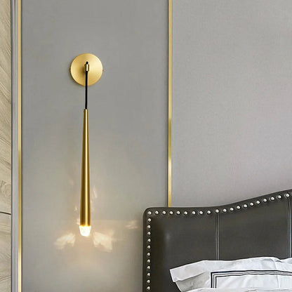 Aquila Brass Tube Wall Lamp