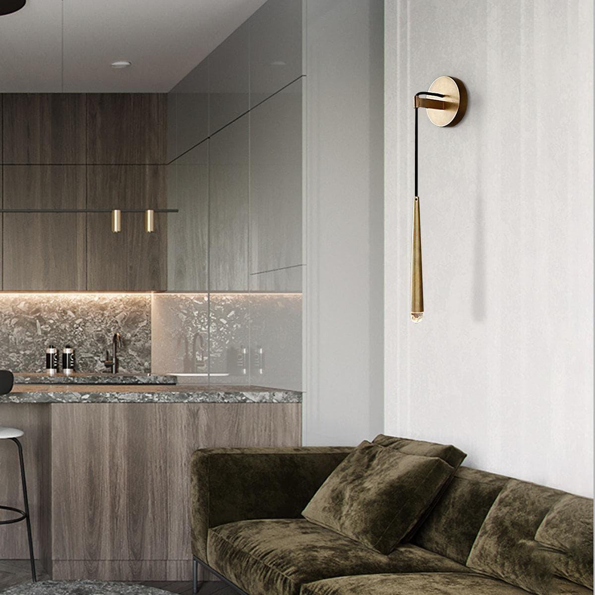 Aquila Brass Tube Wall Lamp