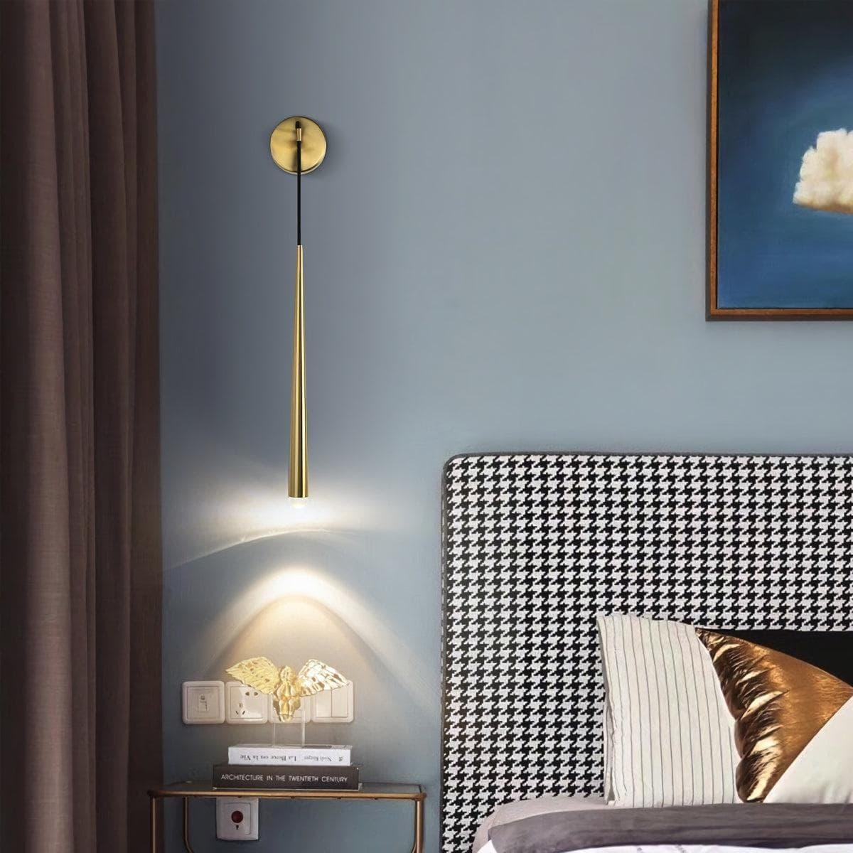 Aquila Brass Tube Wall Lamp