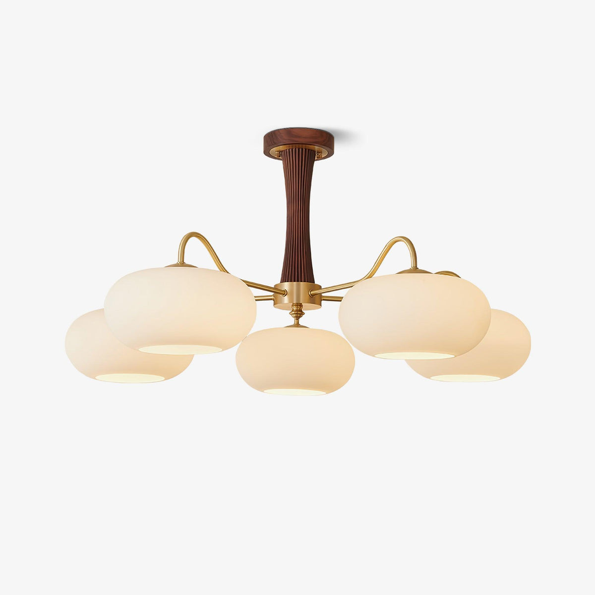 Wooden Brass Chandelier