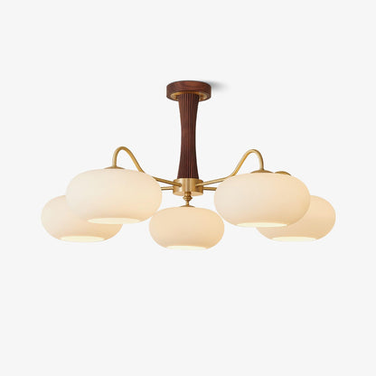 Wooden Brass Chandelier