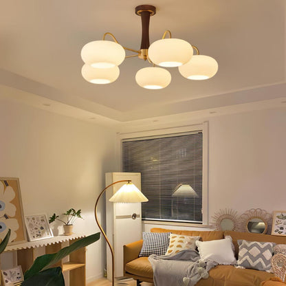 Wooden Brass Chandelier