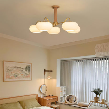 Wooden Brass Chandelier