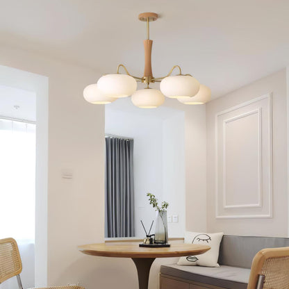 Wooden Brass Chandelier