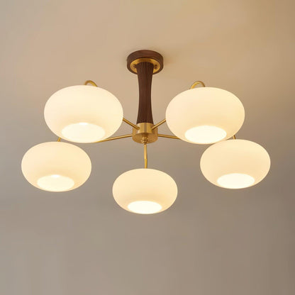 Wooden Brass Chandelier