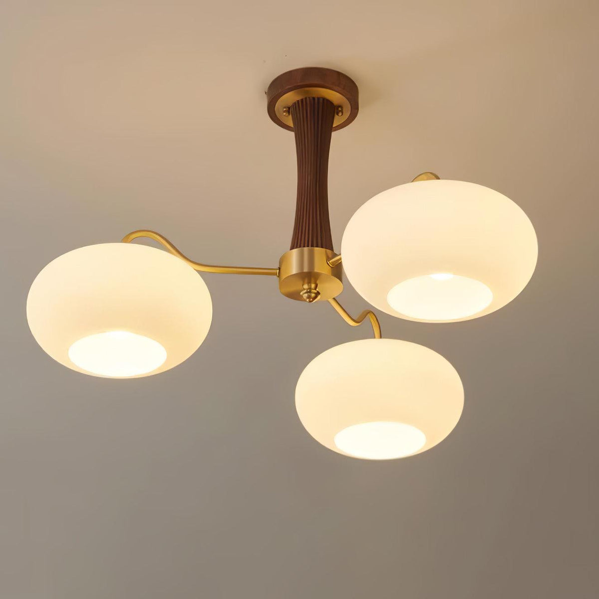 Wooden Brass Chandelier