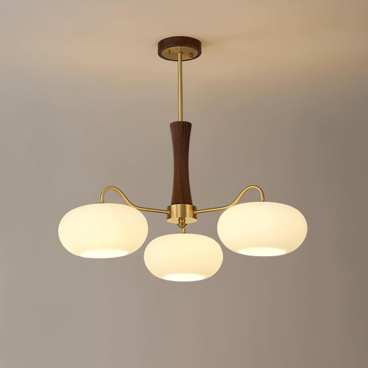 Wooden Brass Chandelier