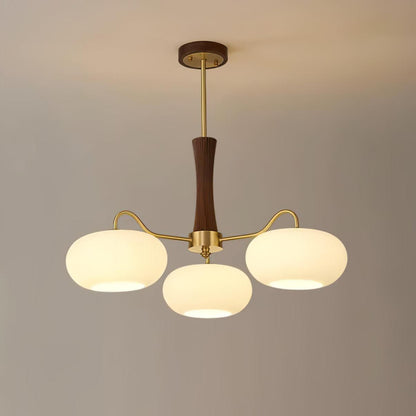 Wooden Brass Chandelier