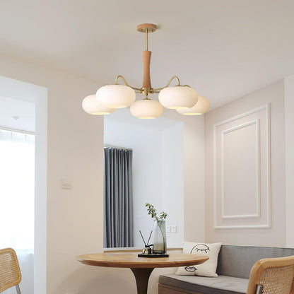 Wooden Brass Chandelier