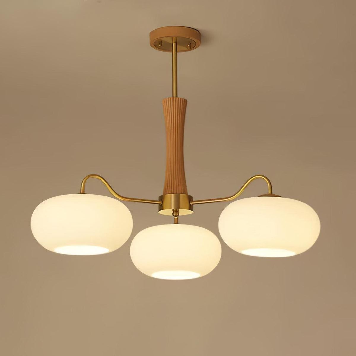 Wooden Brass Chandelier
