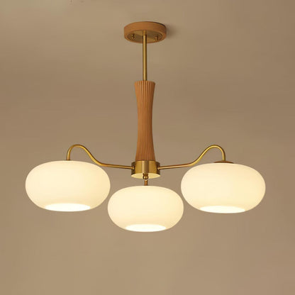 Wooden Brass Chandelier