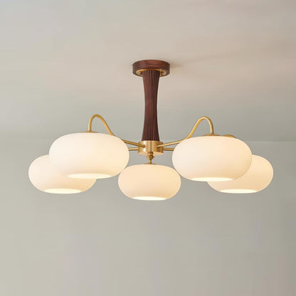 Wooden Brass Chandelier