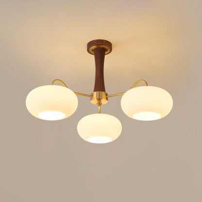 Wooden Brass Chandelier