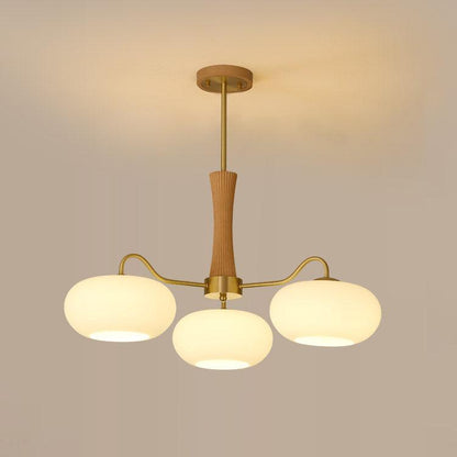 Walnut Globe Ceiling Light