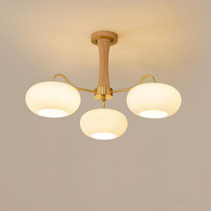 Wooden Brass Chandelier
