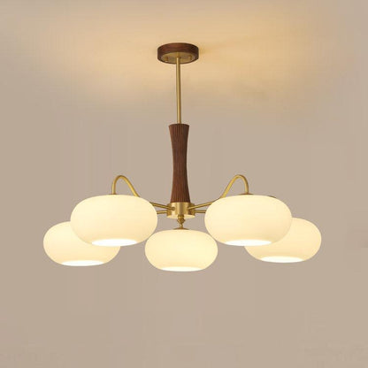 Wooden Brass Chandelier