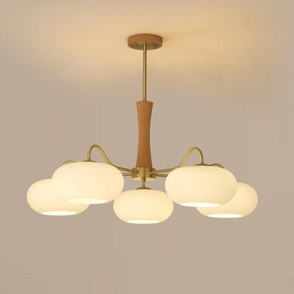 Walnut Globe Ceiling Light