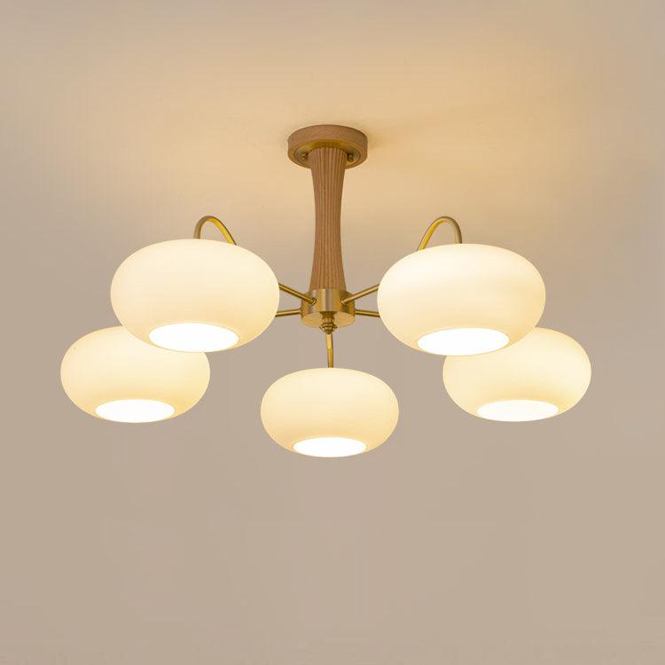 Wooden Brass Chandelier