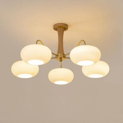 Wooden Brass Chandelier