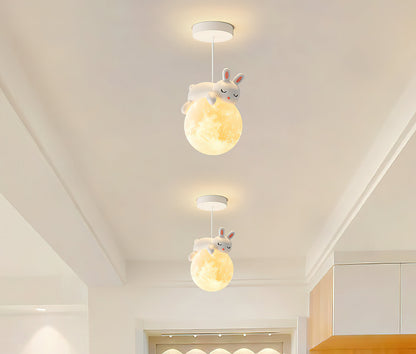 Cream Style Animal Pendant Lamp