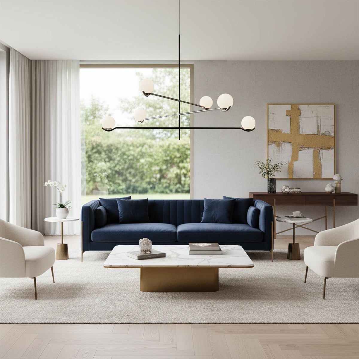 Sleek Multi Head Pendant Light