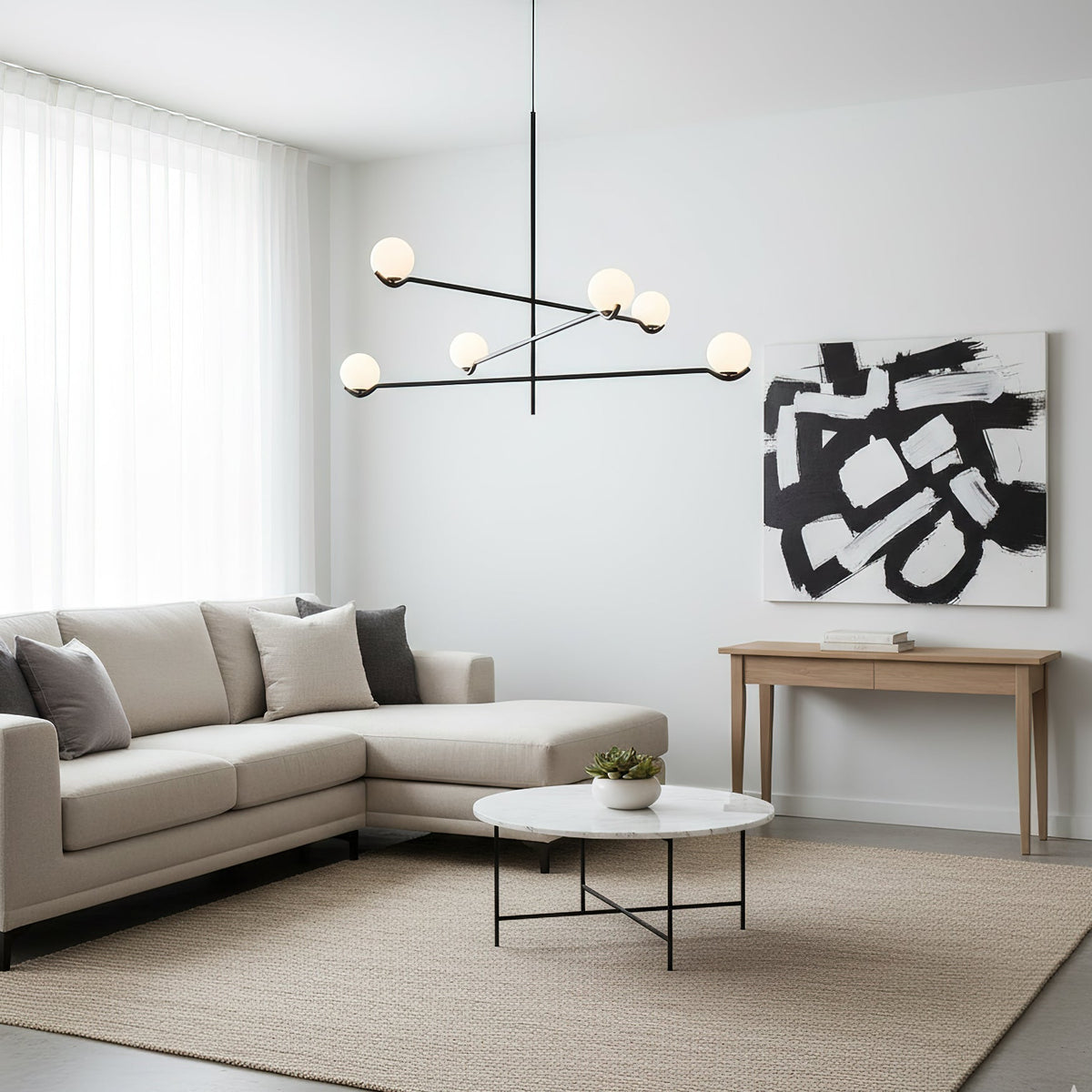 Sleek Multi Head Pendant Light