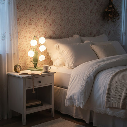 Orchid Glow Bell Table Lamp