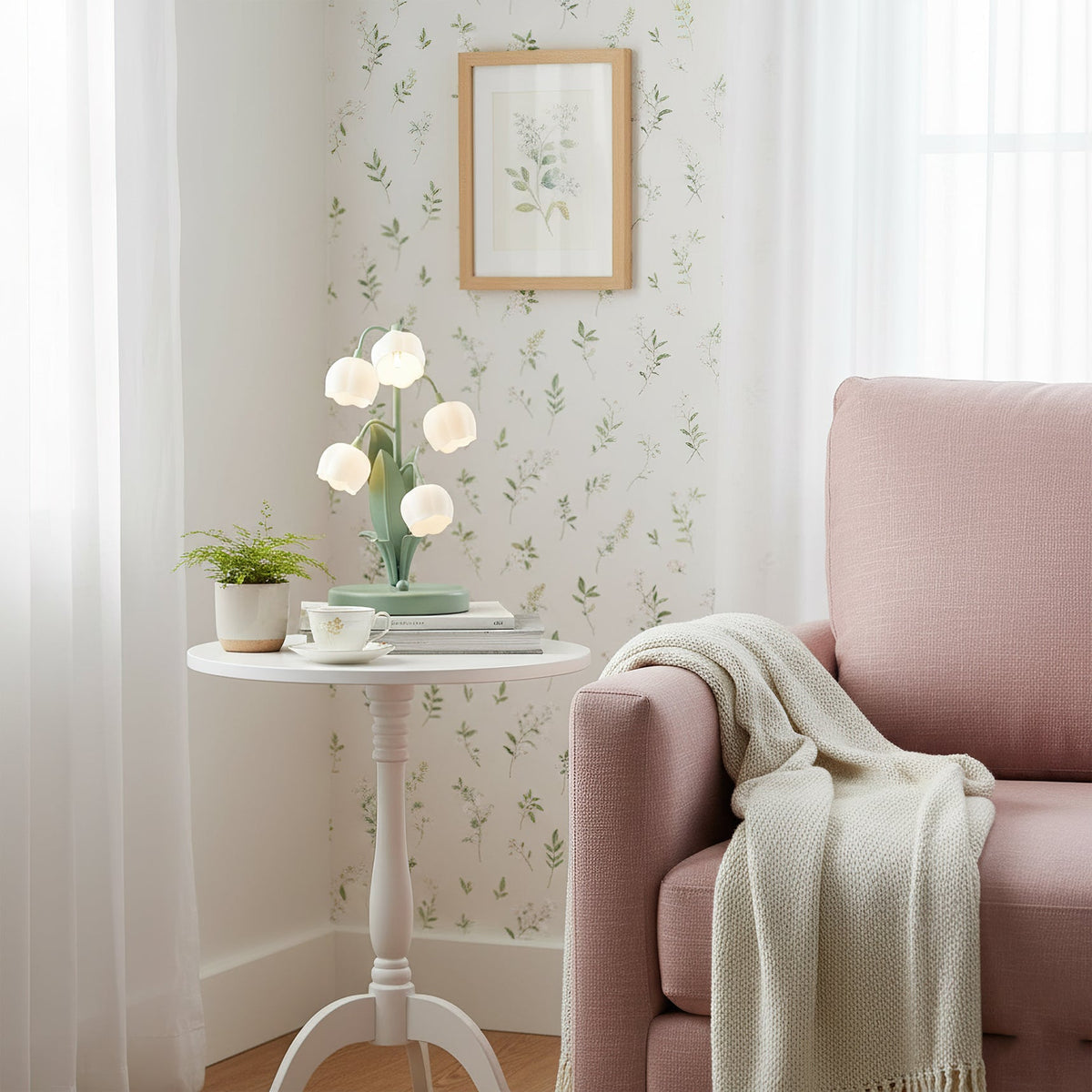 Orchid Glow Bell Table Lamp