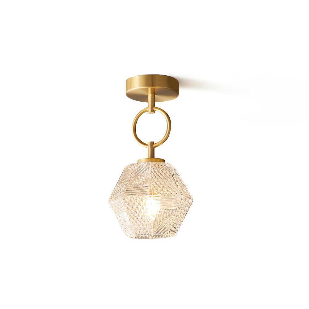 Art Deco Diamond Glass Ceiling Light
